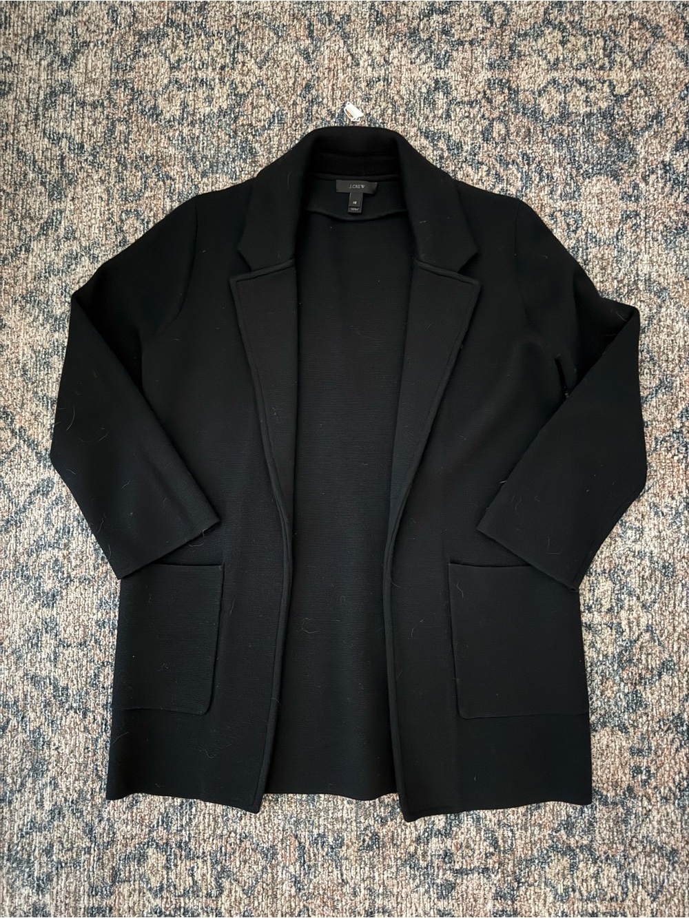 J. Crew Black Open-Front Blazer Jacket
